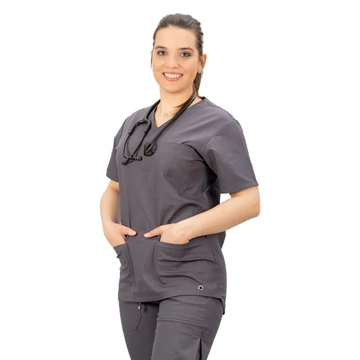 TOP MEDORA női orvosi felső szürke XXL
