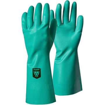 Védőkesztyű nitril TOP NISTORM, zöld, 10