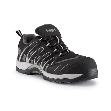 Védőfélcipő S1P ESD SRC EVA-gumi talppal, kompozit orrmerevítő, fekete/ezüst, 42