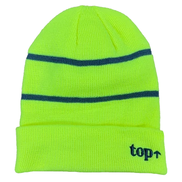 TOP CAP Sapka - Fényvisszaverő csíkkal jólláthatósági színben polár sapka