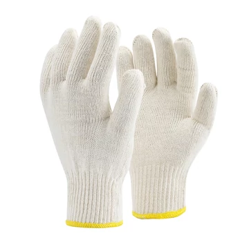 TOP COT2 pamut kötött munkavédelmi kesztyű gumírozott mandzsettával