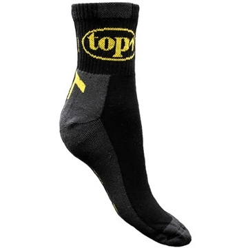 TOP GLADIATOR03 munkavédelmi zokni fekete-sárga színkombinációban strapabíró komforttal