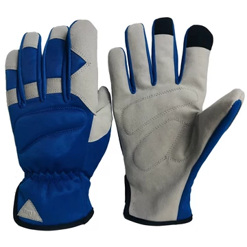 TOP LUKE párnázott műbőr védőkesztyű szatén kézháttal