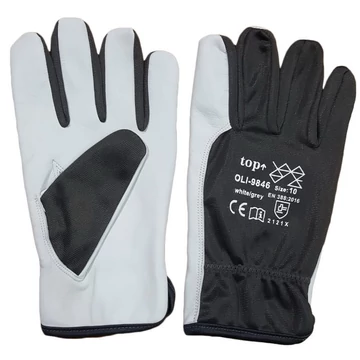 TOP LASARC báránybőr védőkesztyű szellőző pamut kézháttal és gumírozott mandzsettával
