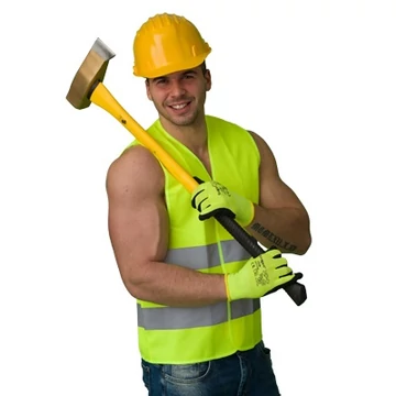 TOP VEST FLUO-Y tépőzáras jólláthatósági mellény, 120 g/m2, 100% poliészter