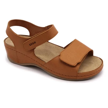 2024 LEON Comfort női bőr szandál barna orlando 36