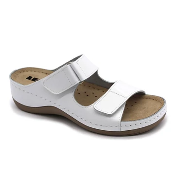 905 LEON Comfort női bőr papucs fehér 36
