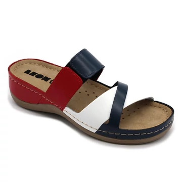 909 LEON Comfort női bőr papucs tommy 36