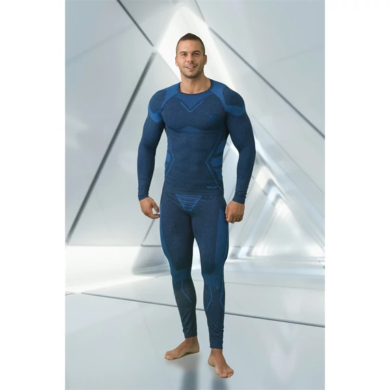 Aláöltözet felső hosszú ujjú (65%poliészter) TOP E-UW IRONMAN-T, kék, M-L