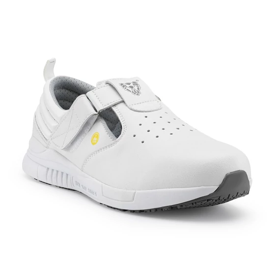 TOP ELITE WH SPORTY O1 ESD SRC védőszandál fehér színben, oldalnézet