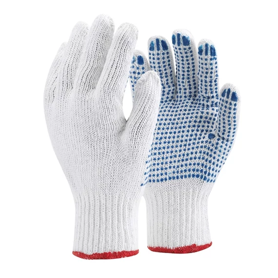 TOP COPE4 PVC pontozott kötött kesztyű pamut poliészter anyagból