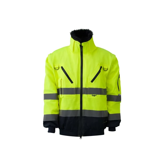 Pilóta Dzseki 4:1 (55%pamut) TOP FALCON FLUO, fluo sárga/sötétkék, 2XL