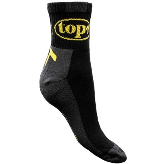 TOP GLADIATOR03 munkavédelmi zokni fekete-sárga színkombinációban strapabíró komforttal