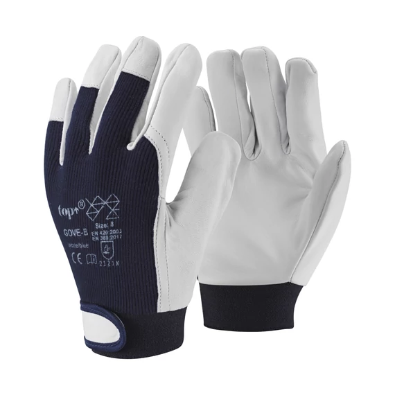 TOP GOVE puha báránybőr sofőrkesztyű pamut kézháttal