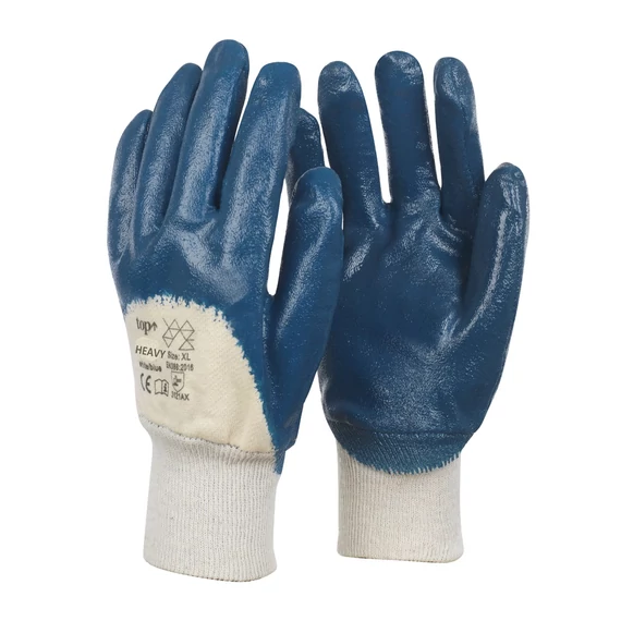 TOP HEAVY nitril mártott munkavédelmi kesztyű pamut alapanyagból