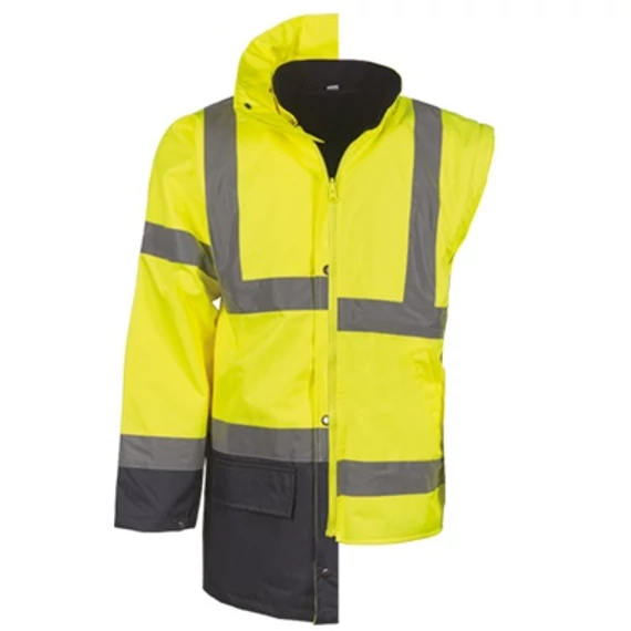 Télikabát multifunkcionális (100%poliészter) TOP MULTI FLUO-Y, fluo sárga, 2XL