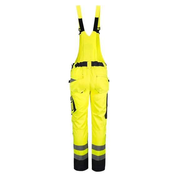 Munkanadrág melles jólláthatósági, 65% poliészter, 35% pamut, fényvisszaverő csíkok, multifunkciós zsebek,fluosárga, 2XL