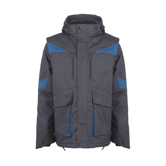 Munkakabát téli (65%poliészter 35%pamut) TOP NOVA, szürke, 2XL