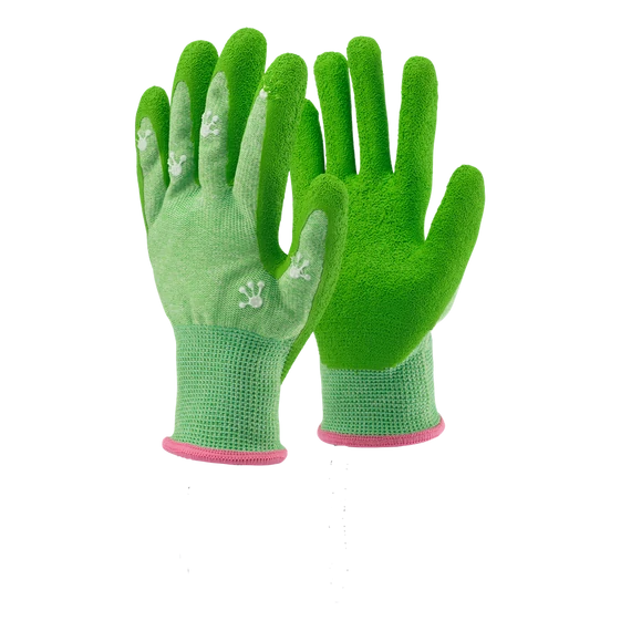 Kesztyű gyerek TOP SMILEY latex mártás, játékos dizájn, gumírozott mandzsetta