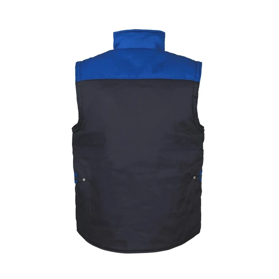 TOP VEST THUNDER bélelt mellény, 80% poliészter, 20% pamut, multifunkciós zsebek, sötétkék, 2XL
