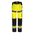 Munkanadrág derekas jólláthatósági, 65% poliészter, 35% pamut, fényvisszaverő csíkok,multifunkciós zsebek,fluosárga, 2XL